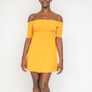 Lovely Yellow Swing Dress